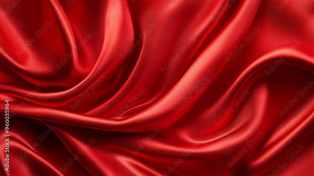Obraz premium Abstract Red Satin Drapery