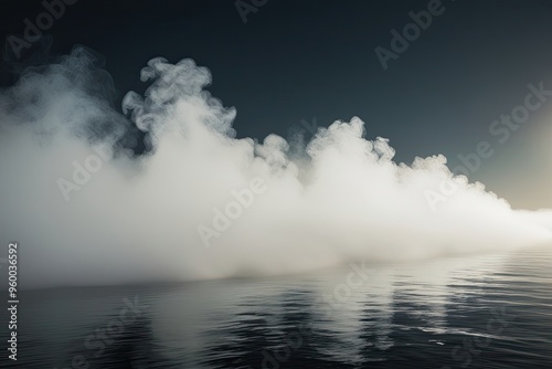 Wallpaper Mural Luminous White Fog and Abstract Mist Vapor Effects Simulation Torontodigital.ca