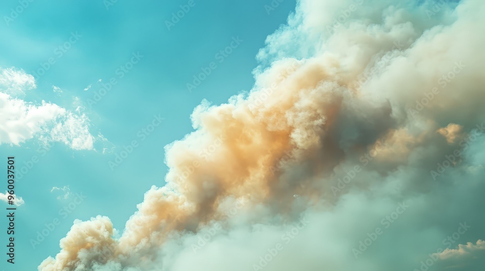 Smoke from a distant wildfire merging with the sky, illustrating the far-reaching effects of natural disasters. Smoke from a distant wildfire merging with the sky, illustrating the far-reaching effects of natural disasters.