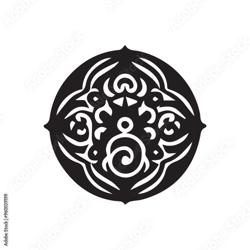 Creative Religion Silhouette Vector Logo Design