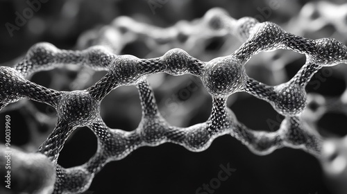Closeup of a carbon nanotube composite material being stretched to demonstrate its remarkable tensile strength