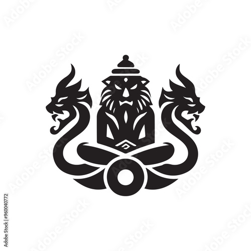 Creative Religion Silhouette Vector Logo Design