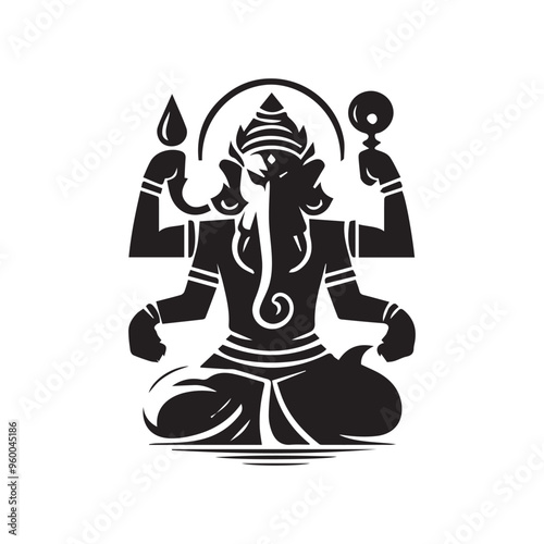 Creative Religion Silhouette Vector Logo Design