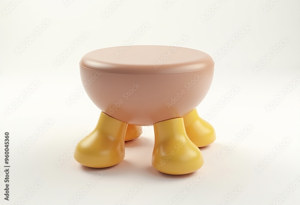 3D Rendered Chicken Foot Stool: Pop Art, Home Decor Inspiration 3D Rendered Chicken Foot Stool: Pop Art, Home Decor Inspiration