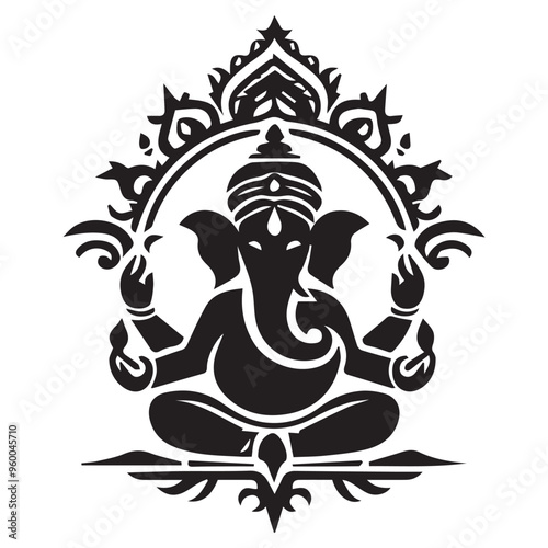 Creative Religion Silhouette Vector Logo Design