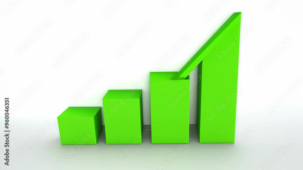 green bar chart with ascending columns, symbolizing growth, success, and positive trends. green bar chart with ascending columns, symbolizing growth, success, and positive trends.