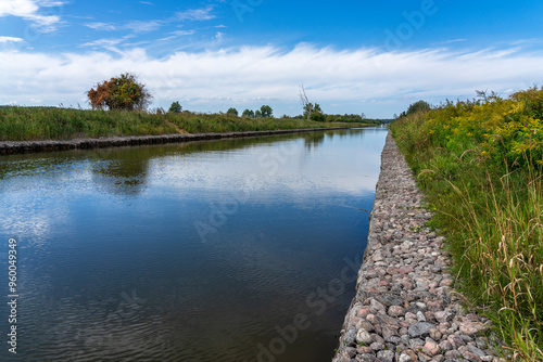 Fototapeta Naklejka Na Ścianę i Meble -  Jeglinski Canal. Landscape of Masuria in Poland.