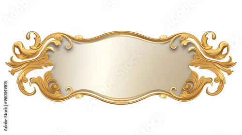 gold banner isolated on white