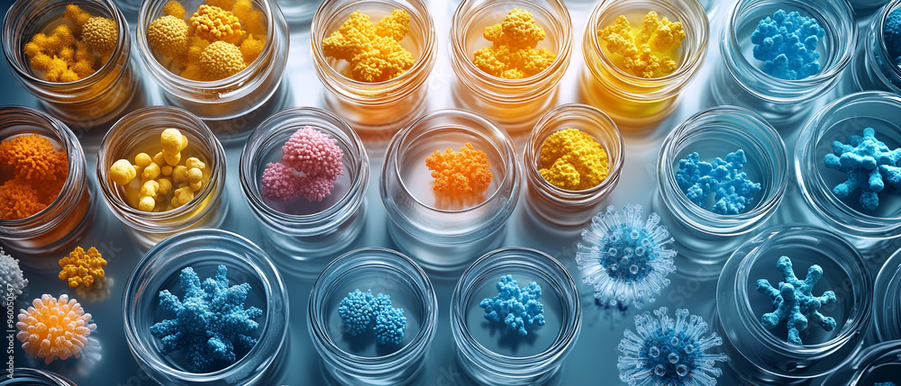 A vibrant collection of colorful powders in glass containers, showcasing a spectrum of textures and shades for creative inspiration. A vibrant collection of colorful powders in glass containers, showcasing a spectrum of textures and shades for creative inspiration.