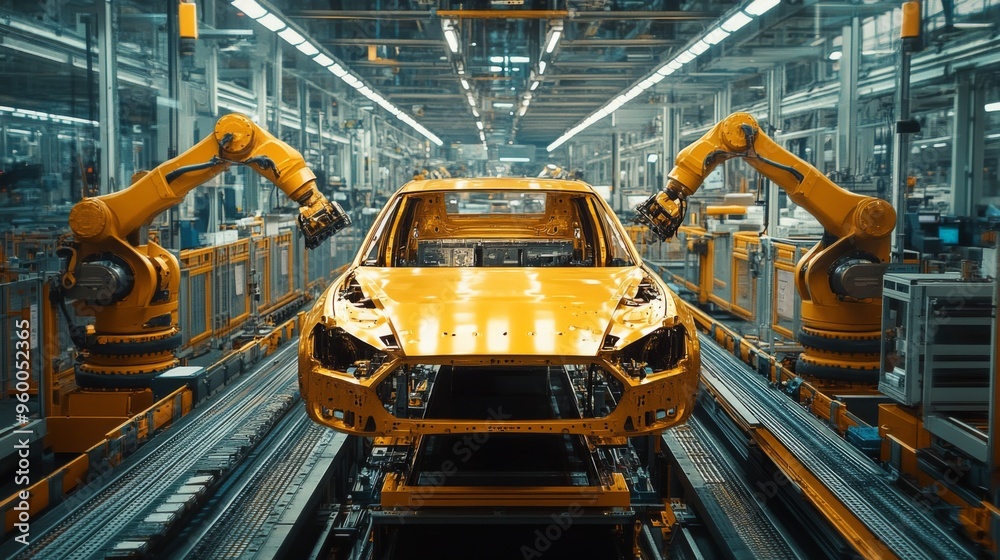 Modern Car Manufacturing Line Modern Car Manufacturing Line
