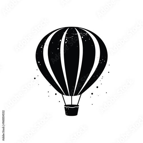 Hot air balloon Icon Vector Silhouette Logo Design Symbol