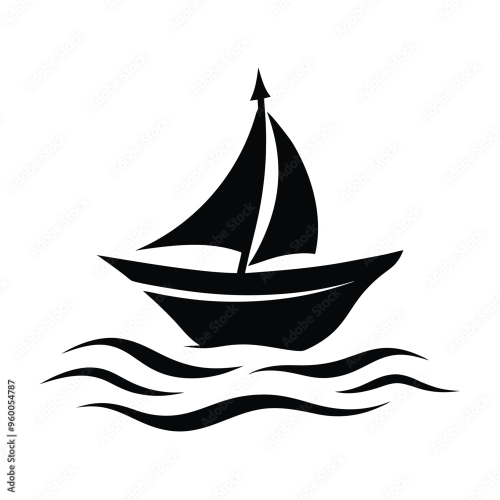 Logo of Sailboat Icon Vector Silhouette Modern Trendy Logo of Sailboat Icon Vector Silhouette Modern Trendy