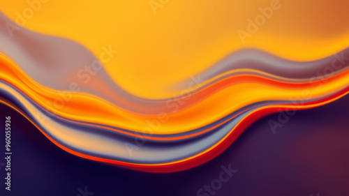 Abstract background yellow blue red color flow grainy wave dark noise texture