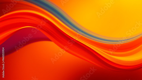 Abstract background yellow blue red color flow grainy wave dark noise texture