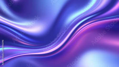 Abstract dark holographic iridescent neon background fluid liquid glass curved wave background