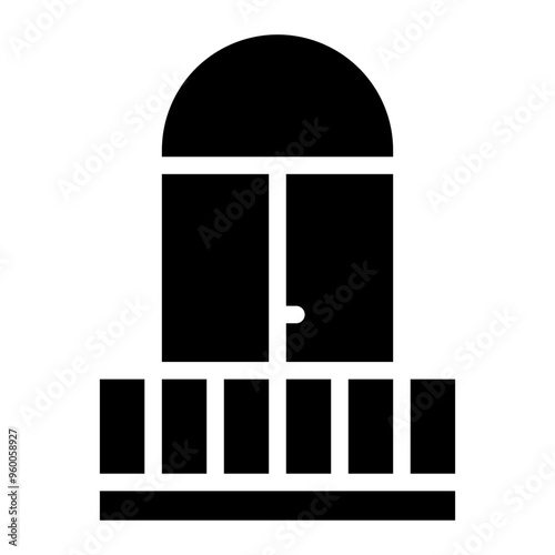 balcony glyph icon