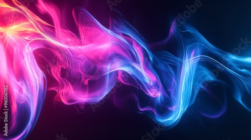 Digital Gradient Dark Light Dynamic Lines Background
