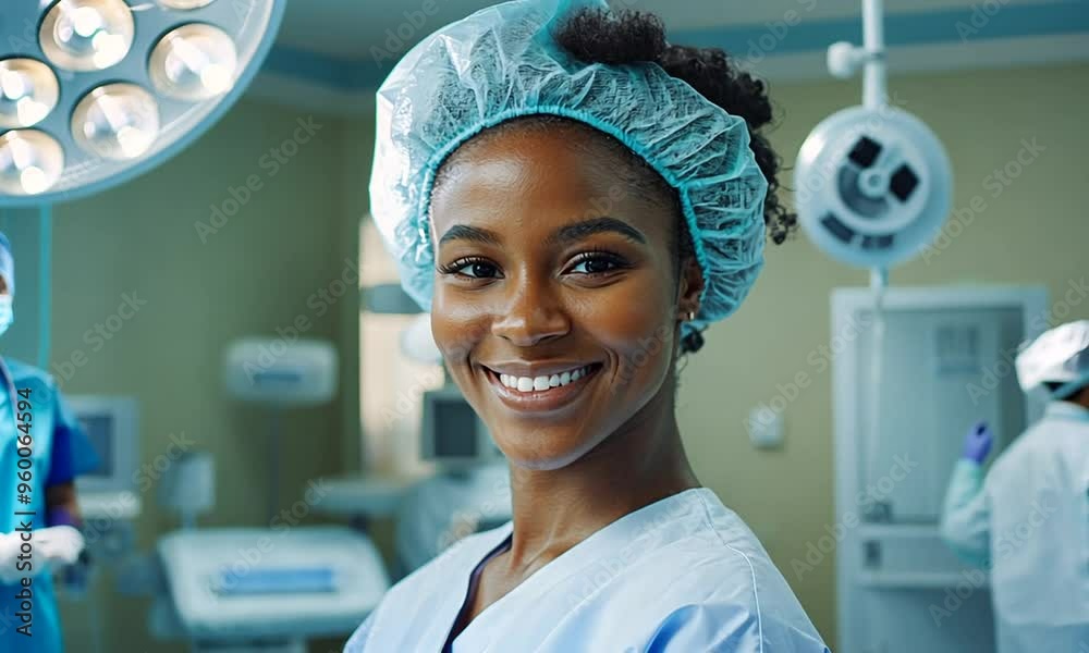 Smiling Surgeon in a Hospital Smiling Surgeon in a Hospital