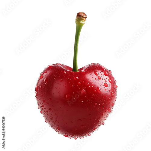 Cherries, white background, a fruit of freshness and nourishment