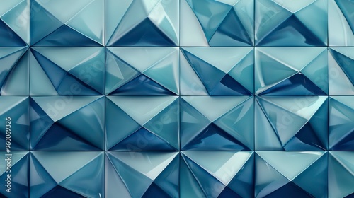 geometric diamond patterns in shades of blue