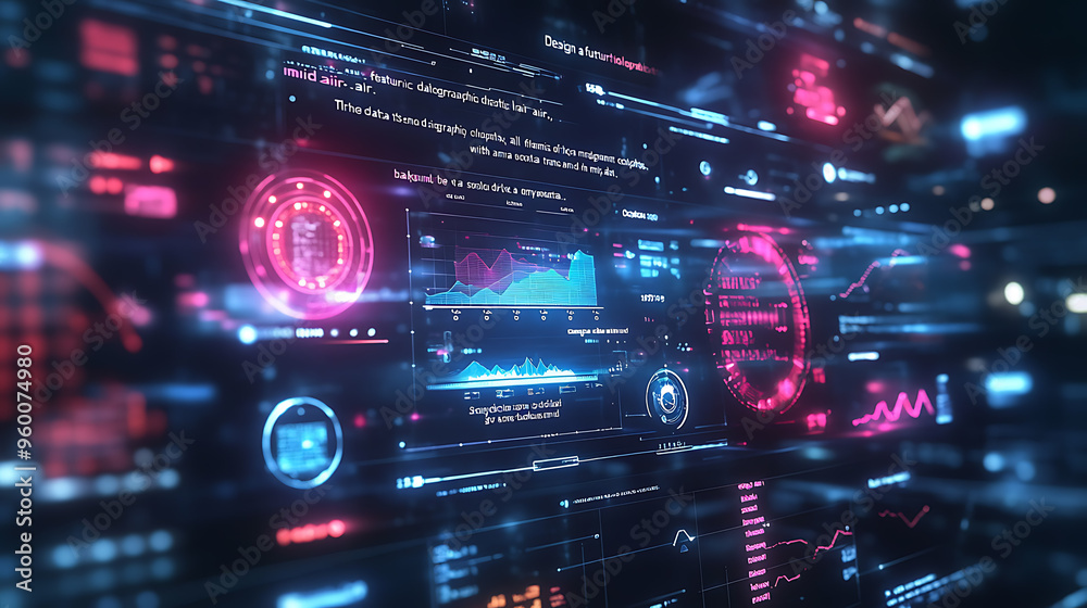 Holographic data display design Holographic data display design