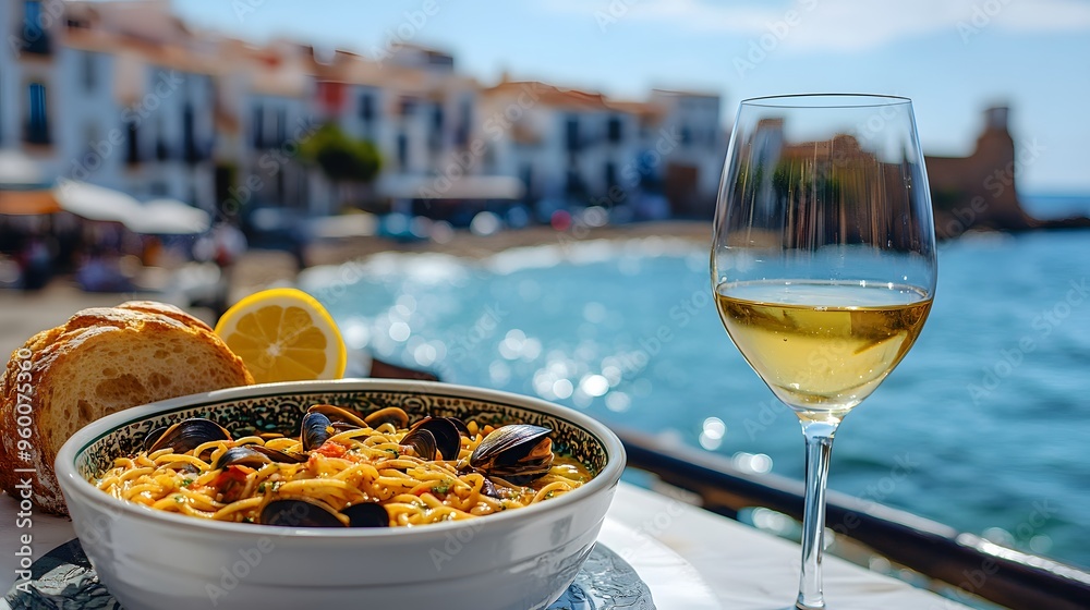 Seafood Pasta with White Wine Ocean View Italian Cuisine Seafood Pasta with White Wine Ocean View Italian Cuisine