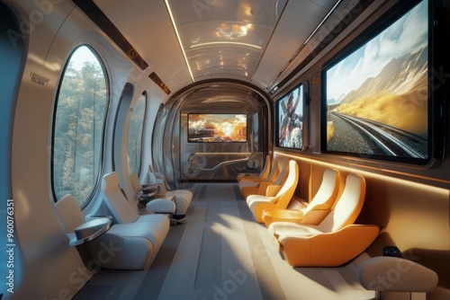 Mobile cinema train car offers luxurious movie experience