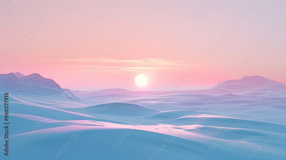 A delicate balance of pastel colors in a minimalistic sunrise scene AI generated A delicate balance of pastel colors in a minimalistic sunrise scene AI generated