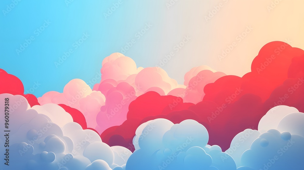 A minimalist depiction of slow moving clouds AI generated A minimalist depiction of slow moving clouds AI generated