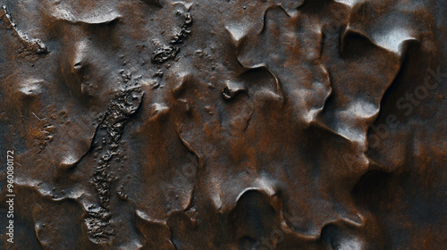 Brutal dark relief. Volumetric texture from different hard materials. Mysterious background. photo