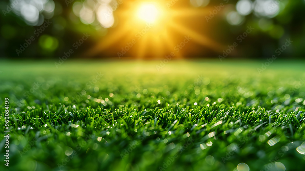 Naklejka premium Field Hockey Pitch Sunny Day