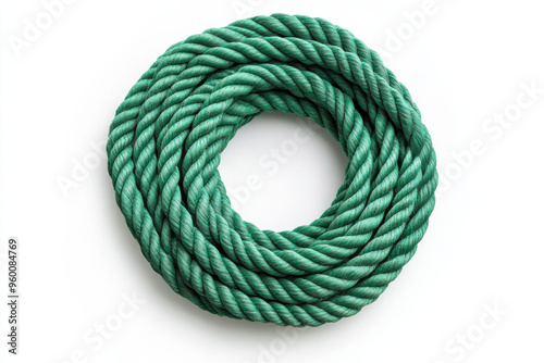 Ultra-Realistic UHD Photo of a Climbing Rope on White Background 