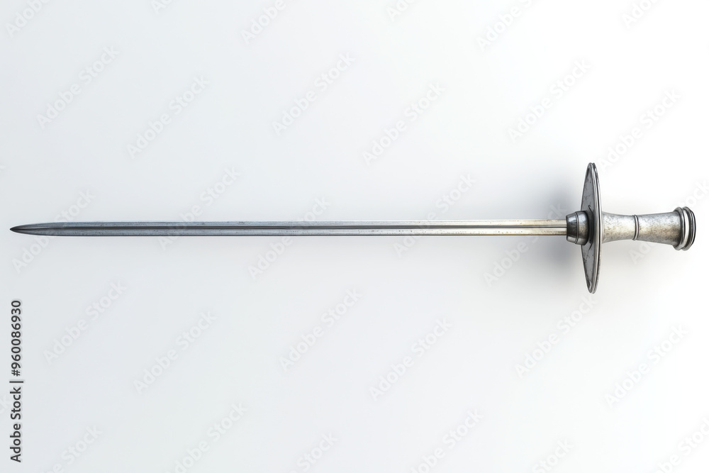 Fencing Foil Sword on Pristine White Display Fencing Foil Sword on Pristine White Display