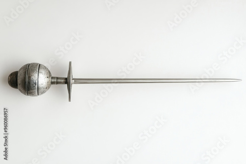 Ultra-Realistic UHD Photo of a Fencing Foil on White Background 