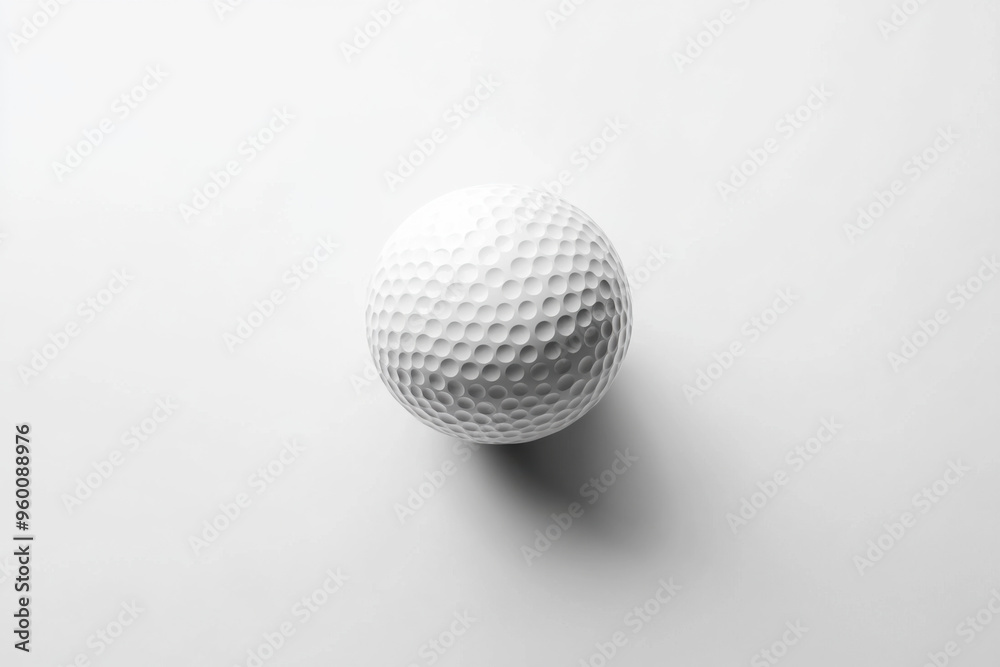Glossy Golf Ball on Stark White Background Glossy Golf Ball on Stark White Background