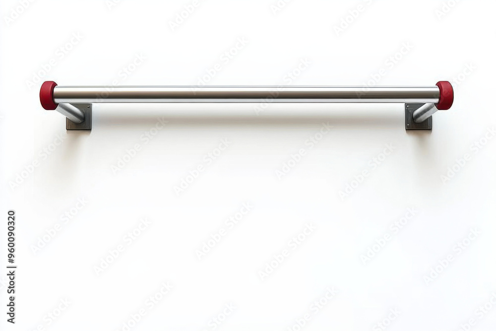 High Jump Crossbar Against White Backdrop High Jump Crossbar Against White Backdrop