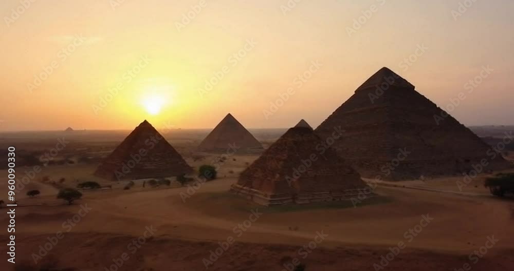 Discover the majestic pyramids of Giza at sunset in Egypt, showcasing ancient wonders and historical significance Discover the majestic pyramids of Giza at sunset in Egypt, showcasing ancient wonders and historical significance