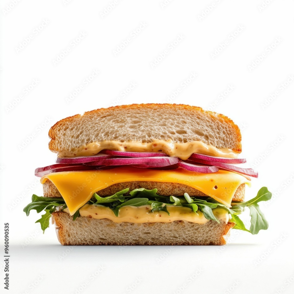 Delicious Sandwich with Cheese and Vegetables Delicious Sandwich with Cheese and Vegetables