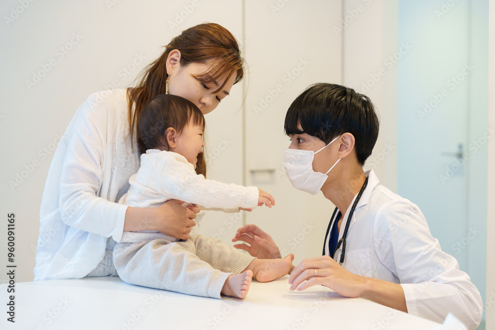 Obraz premium 赤ちゃんと家族