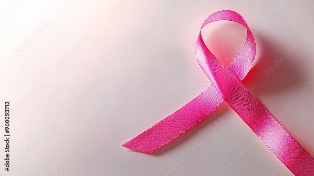 Simple background with the pink ribbon that has wrapped itself, World Cancer Day Simple background with the pink ribbon that has wrapped itself, World Cancer Day