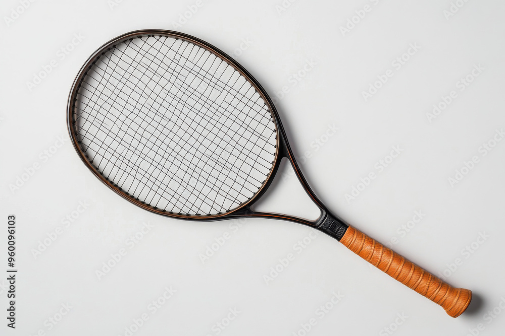 Ultra-Realistic UHD Photo of a Racquetball Racket on White Background Ultra-Realistic UHD Photo of a Racquetball Racket on White Background