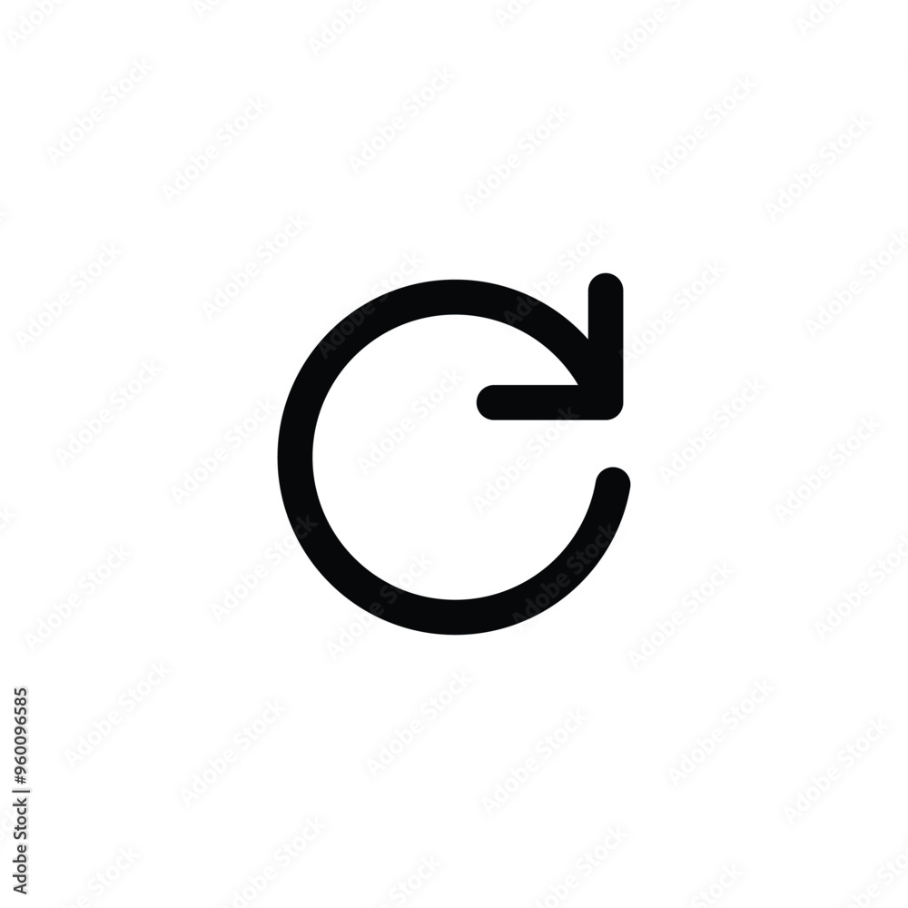 Reload black and white flat vector icon design. Refresh symbol design and clip art Reload black and white flat vector icon design. Refresh symbol design and clip art