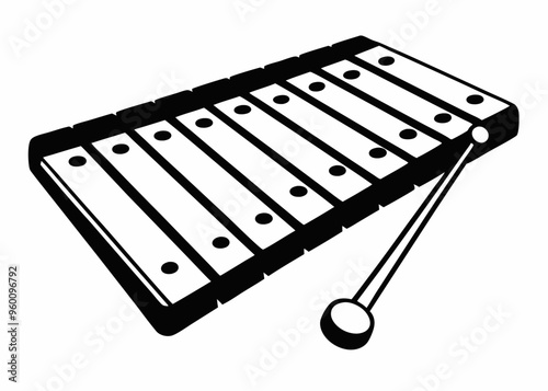 Black and white xylophone