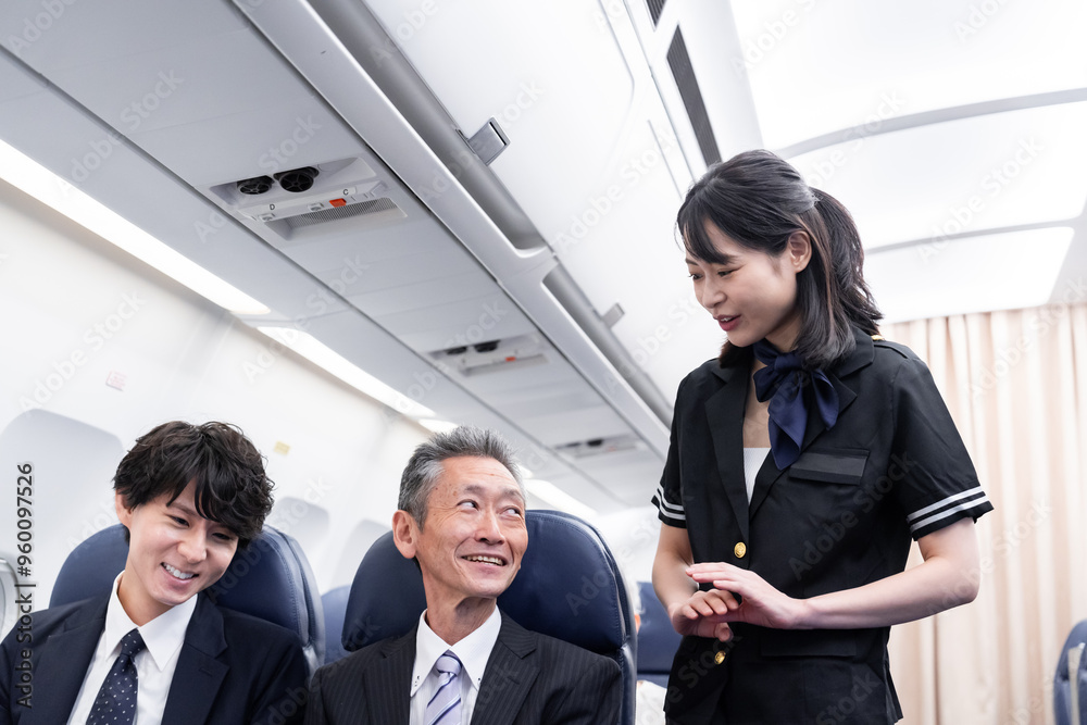 飛行機の機内 飛行機の機内