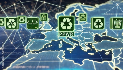 European Recycling Network with PPWR Symbols