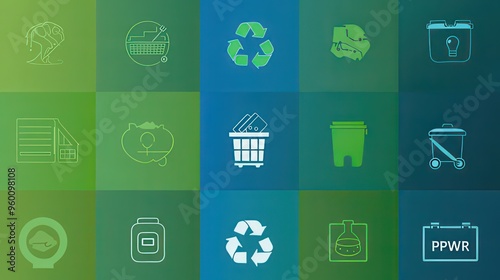 PPWR Environmental Icons Grid