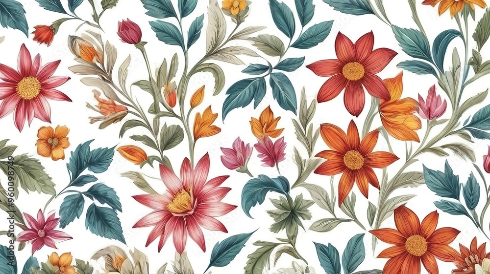 Fototapeta premium seamless floral pattern