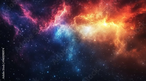 Galaxy background illustration with stars, space galaxy background, background with space, milky way supernova