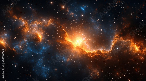 Galaxy background illustration with stars, space galaxy background, background with space, milky way supernova