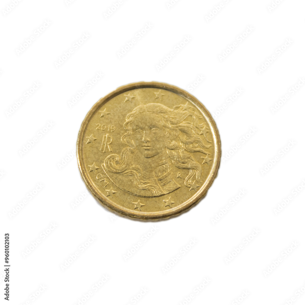 ten Cent Euro Coin gold Close-Up detailed country ten Cent Euro Coin gold Close-Up detailed country